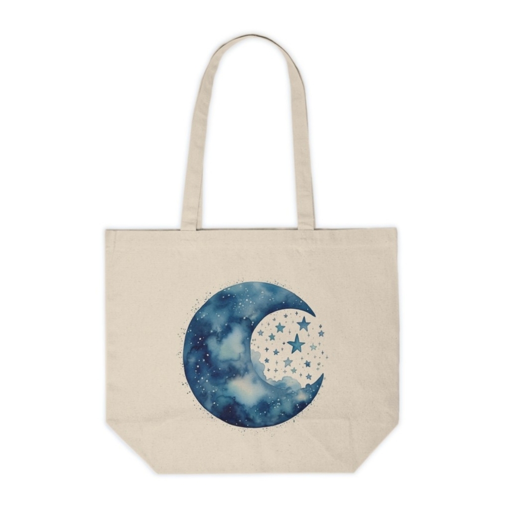 Moon And Stars Custom Canvas Tote Bag